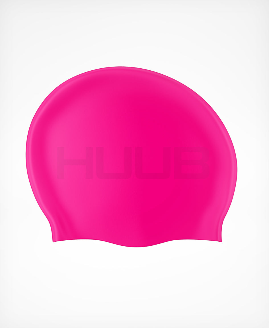 Long Hair Swim Cap - Neon Pink