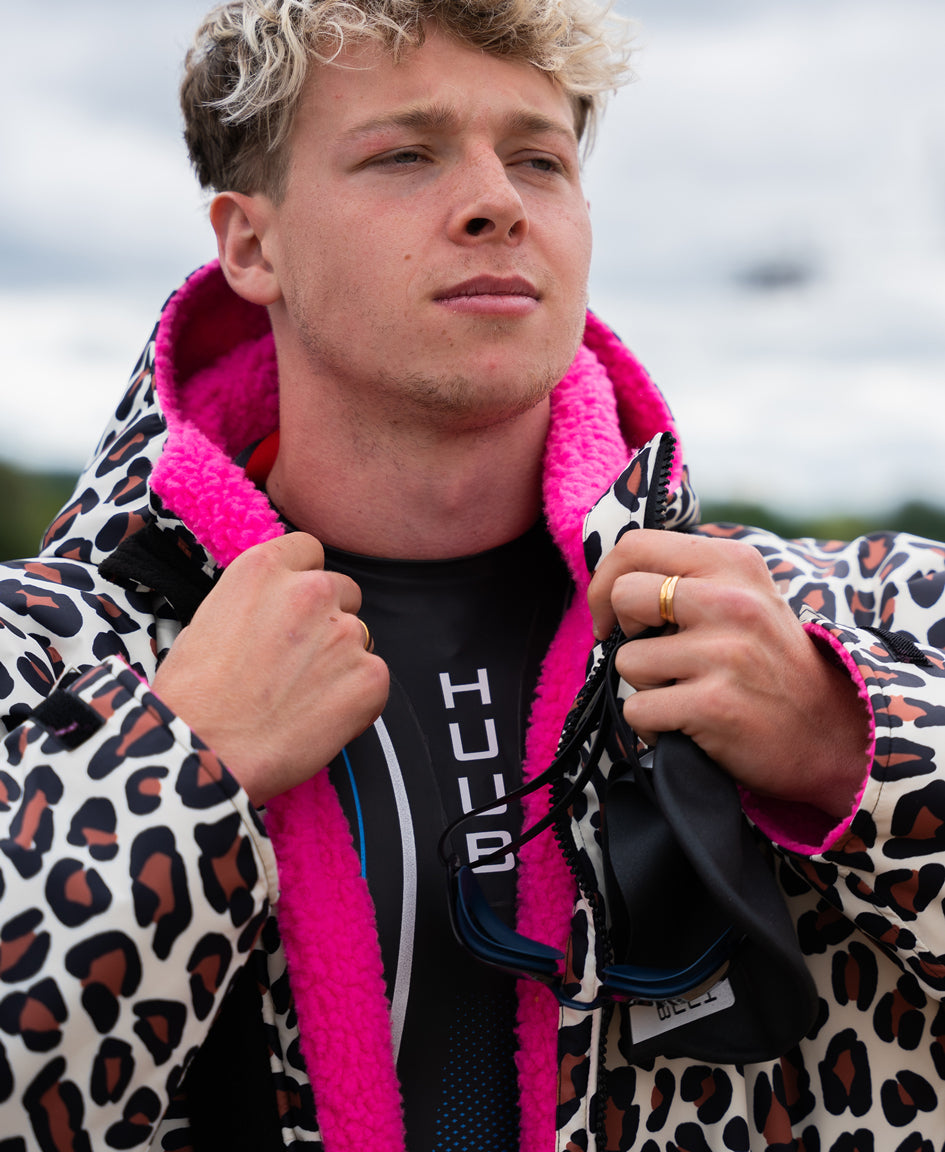 HUUB Changing Robe - Leopard Print / Pink