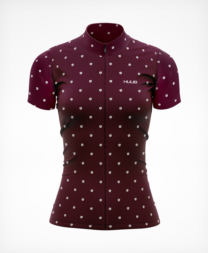 La Fleur Short Sleeve Jersey Grape Flowers - Women's
