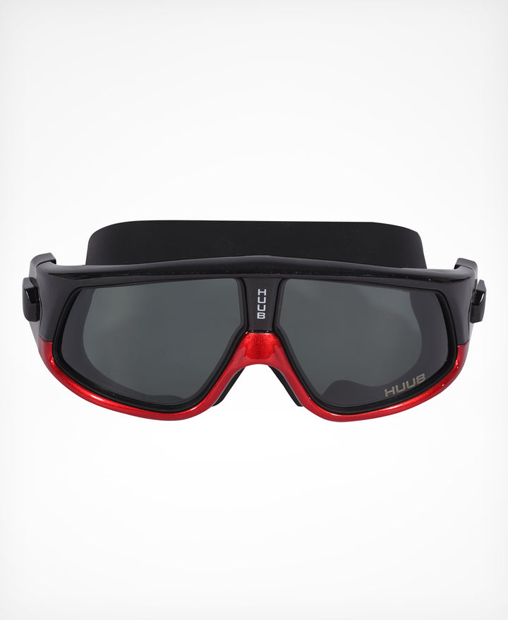 Ryft Open Water Swim Mask Black / Red - Dark Smoke Lens